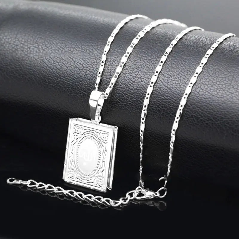 Muslim Necklace with Allah Totem in Pure Copper Frame Gold plated