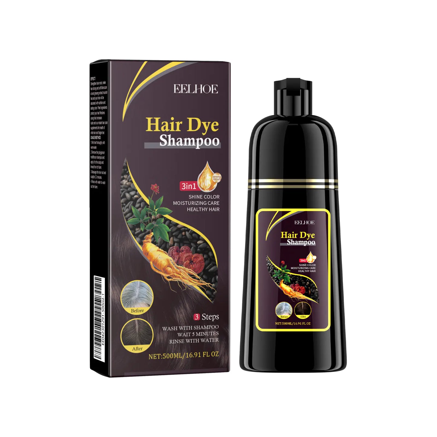 EELHOE Black Shampoo Essence for Nourishing Hair