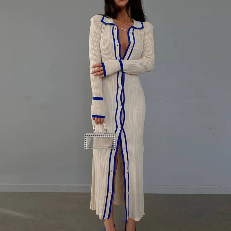 2025 Women's Long Sleeve Cardigan Beach Dress