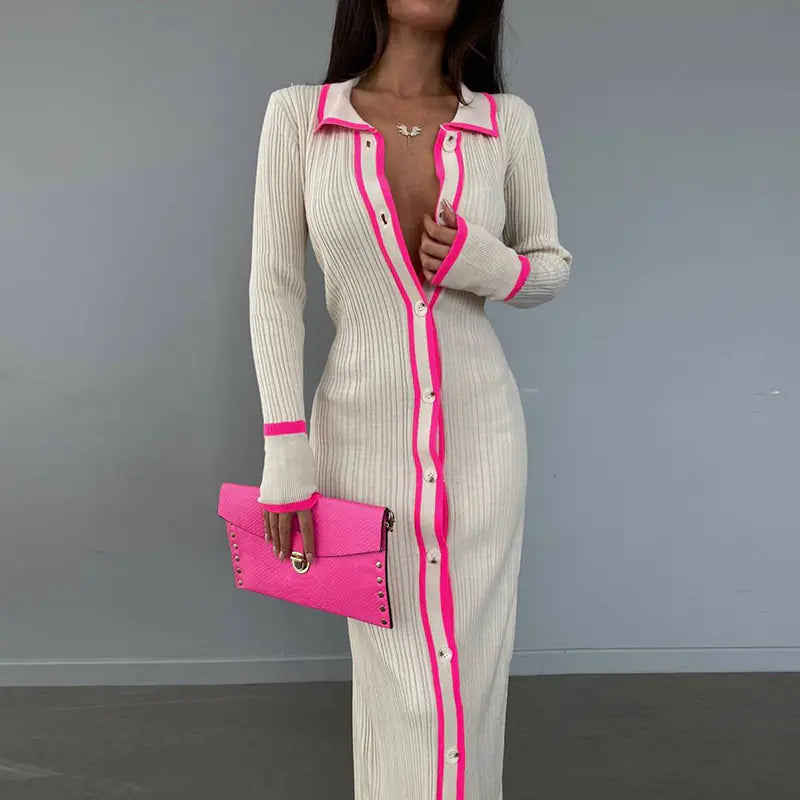 2025 Women's Long Sleeve Cardigan Beach Dress