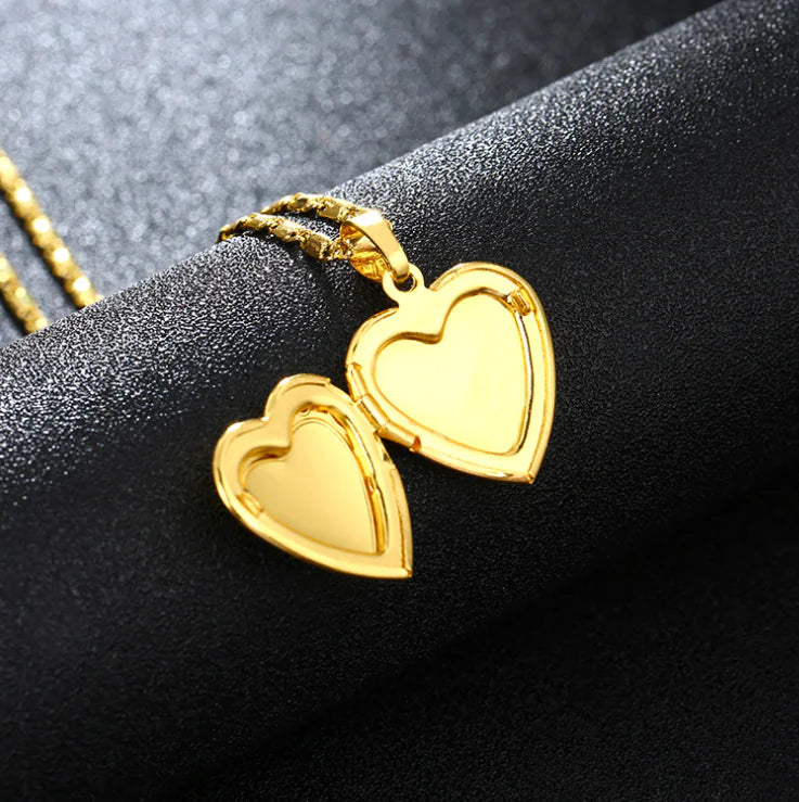 Islamic Heart Necklace - Religious Jewelry Gold plated