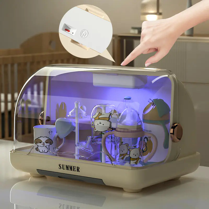 UV Sterilizer Cabinet for Baby Bottles with Dust Cover