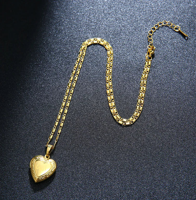 Islamic Heart Necklace - Religious Jewelry Gold plated