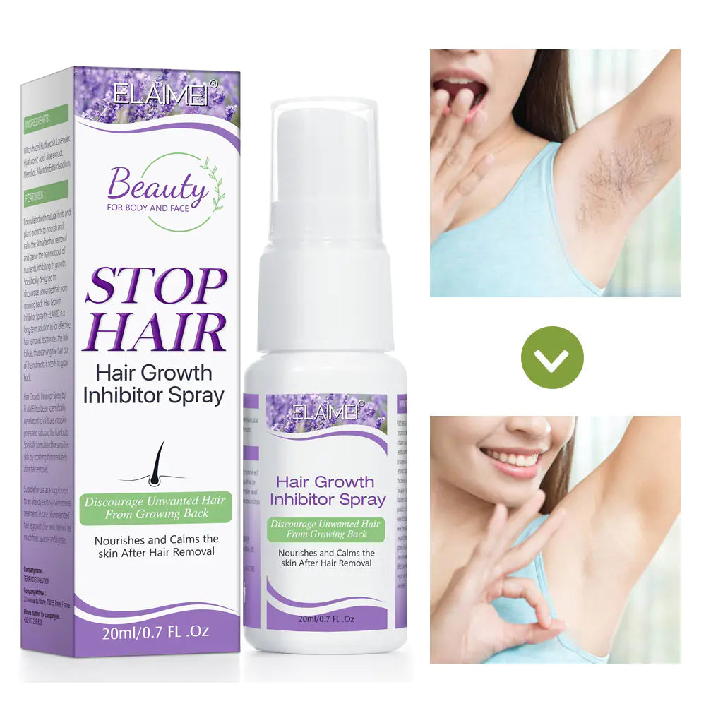 Painless Hair Growth Inhibitor Spray for Body and Face