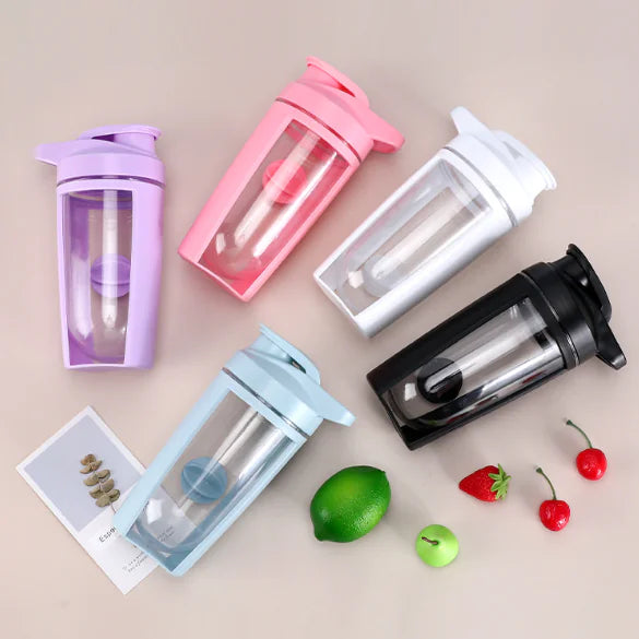Double Layer Portable Shaker Cup for Protein Drinks