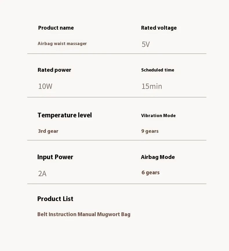 Heating Waist Wrap Massage