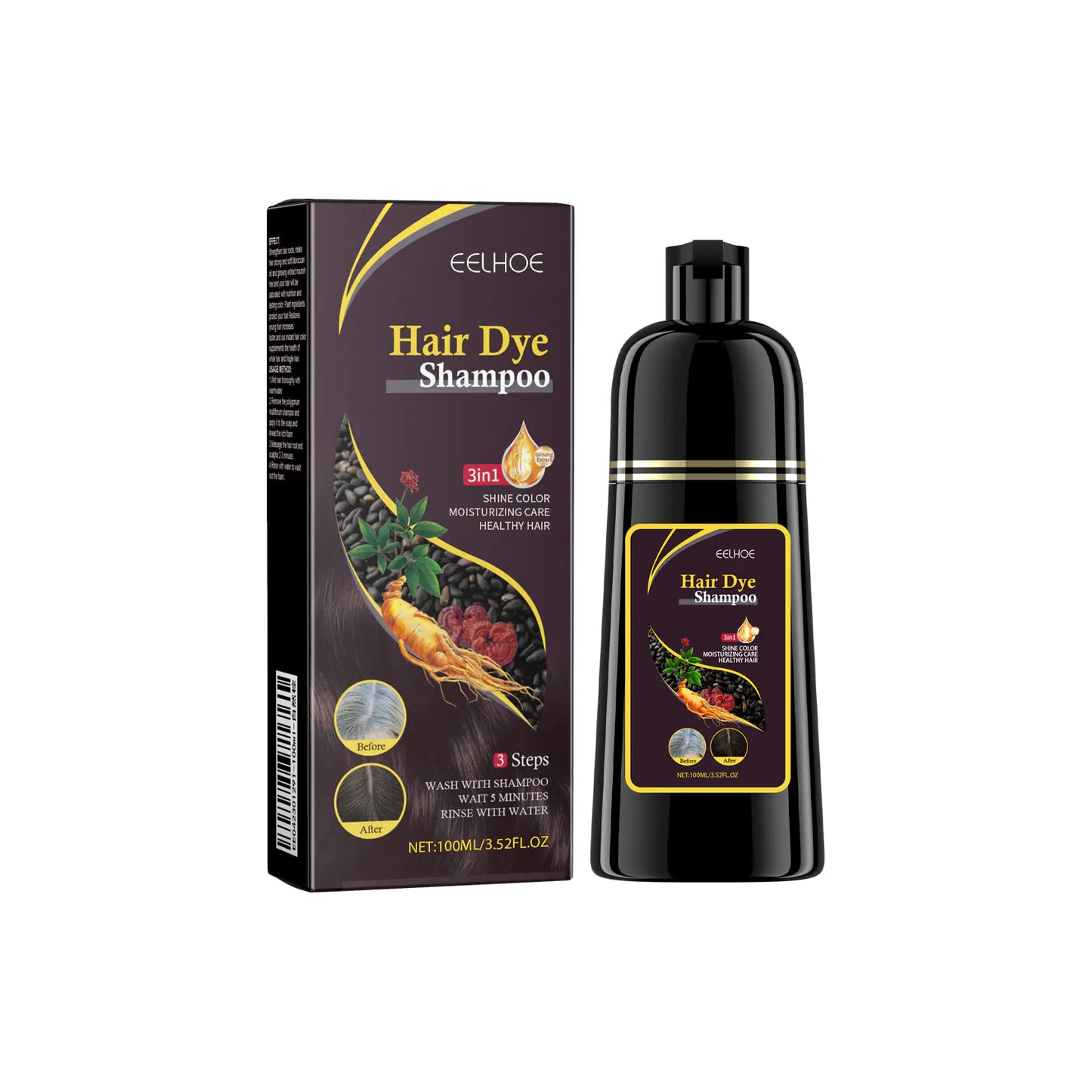 EELHOE Black Shampoo Essence for Nourishing Hair