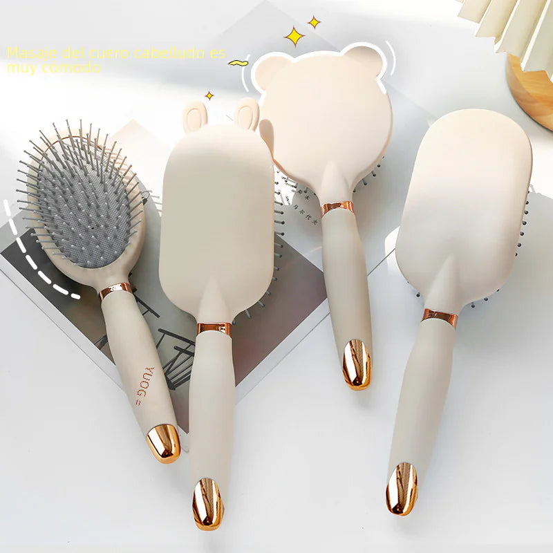 Portable Scalp Massaging Comb for Long Hair