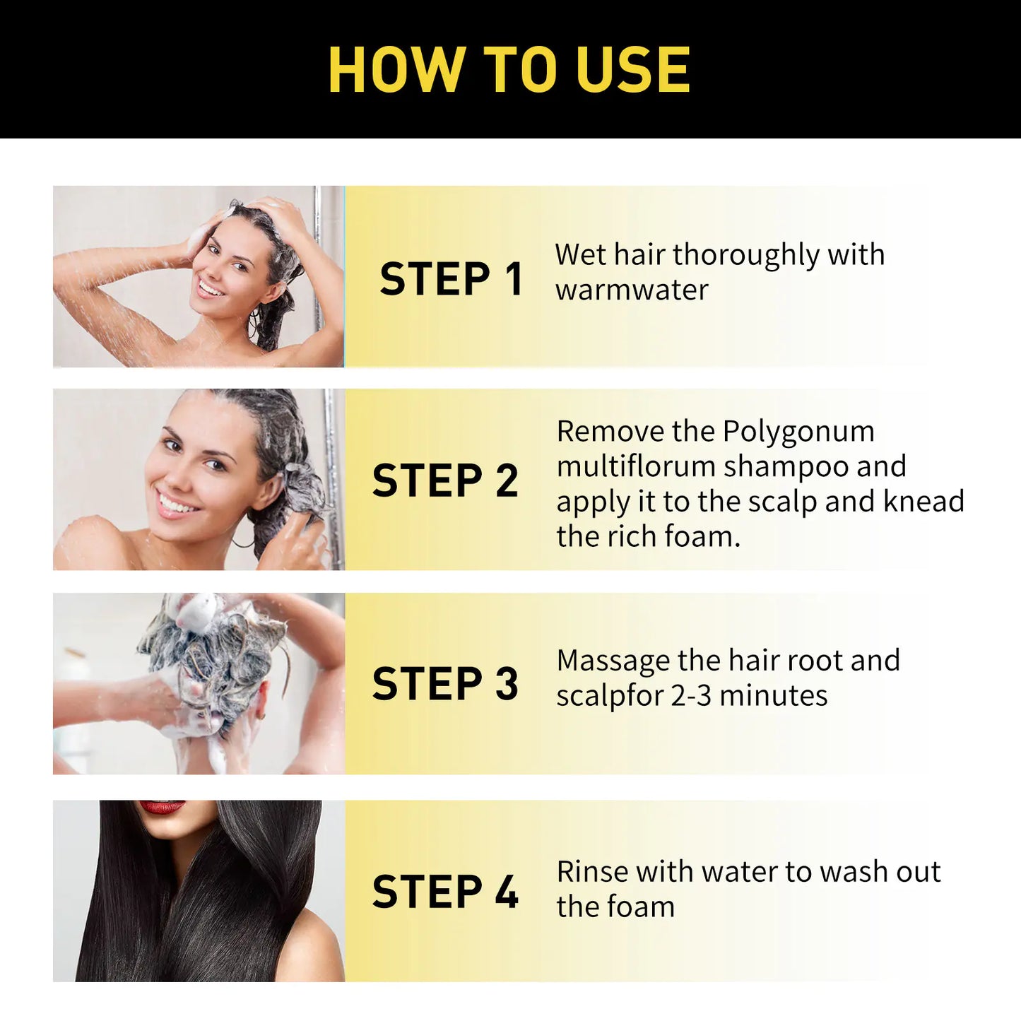 EELHOE Black Shampoo Essence for Nourishing Hair