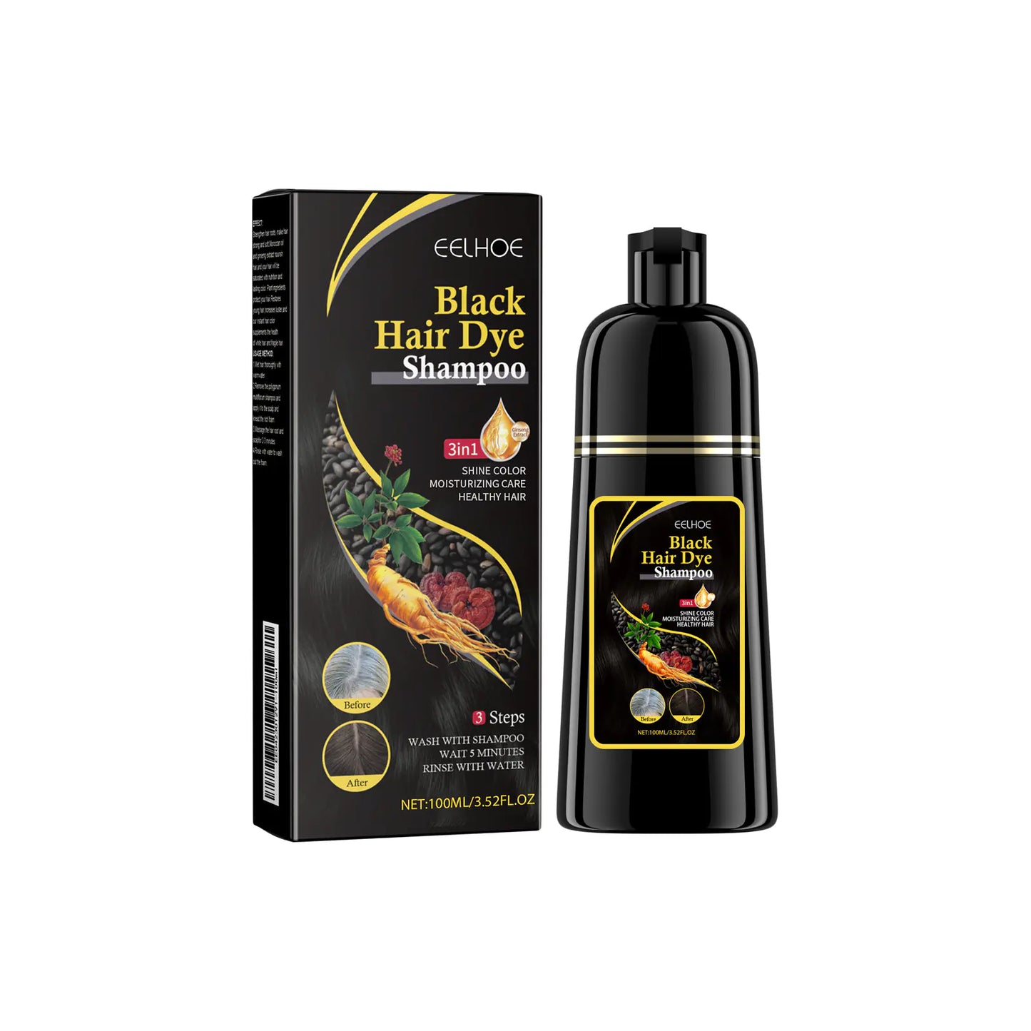EELHOE Black Shampoo Essence for Nourishing Hair