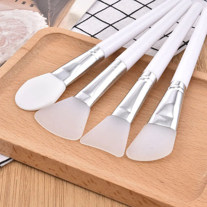 White Silicone Facial Mask Brush for Skin Care (1pc)