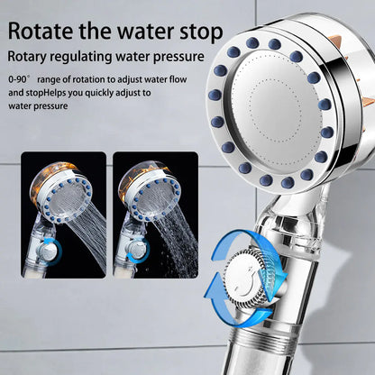 High Pressure Shower Head with Fan and Filter System