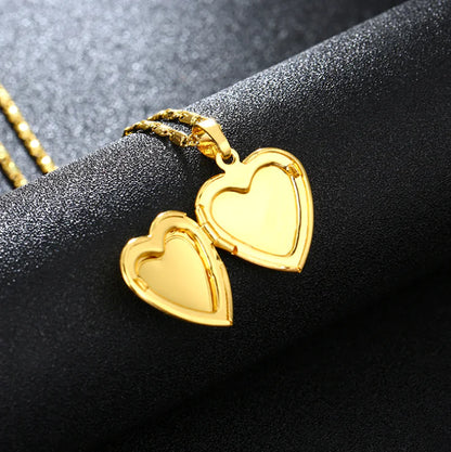 Islamic Heart Necklace - Religious Jewelry Gold plated