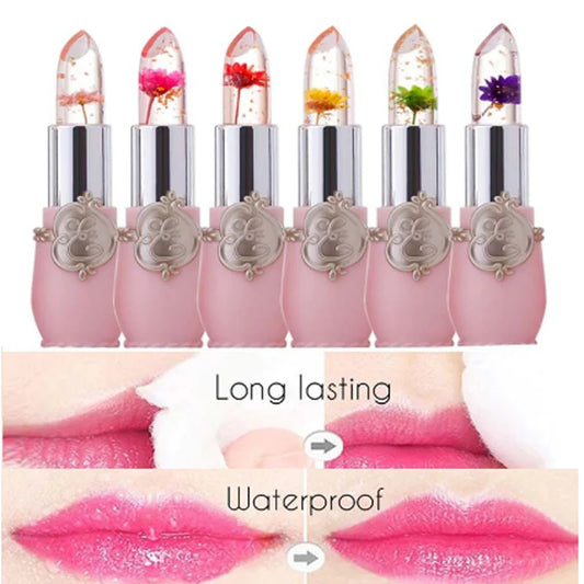 Flower Jelly Waterproof Temperature Changing Lipstick