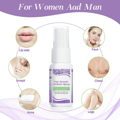 Painless Hair Growth Inhibitor Spray for Body and Face
