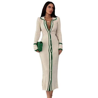 2025 Women's Long Sleeve Cardigan Beach Dress