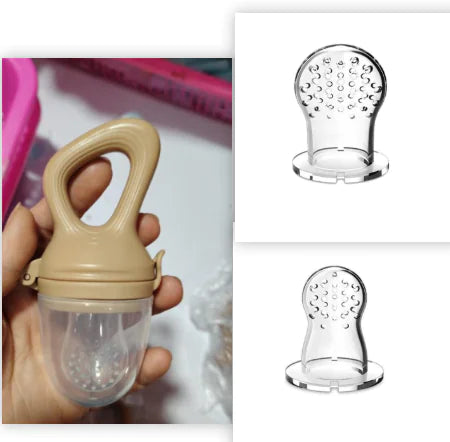 Baby Wheat Straw Food Feeder with Silicone Nipple