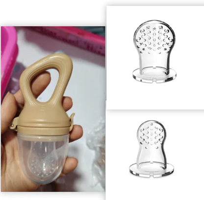 Baby Wheat Straw Food Feeder with Silicone Nipple