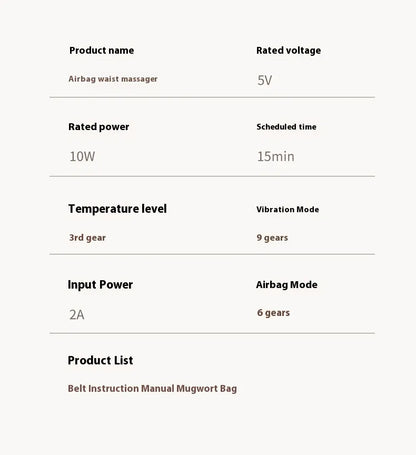 Heating Waist Wrap Massage