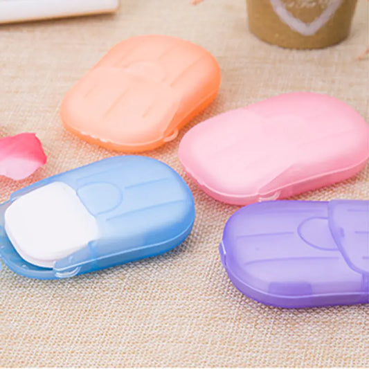 Portable Travel Soap Box with Cover in Candy Colors