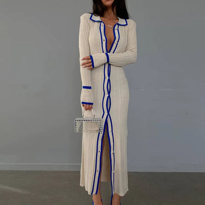 2025 Women's Long Sleeve Cardigan Beach Dress